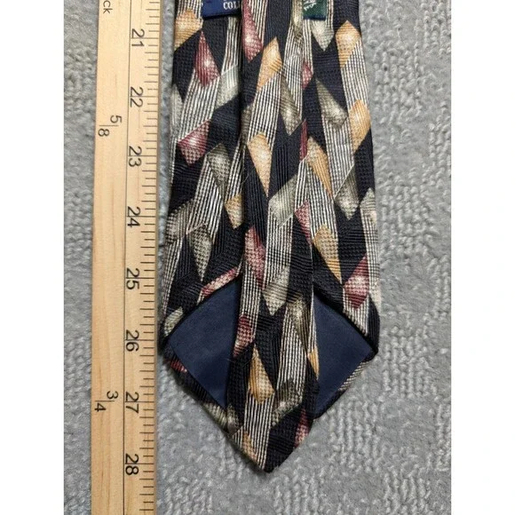 VTG JOS A BANK Premier Collection Geo Hand Swen All Silk Tie Italy 57" - Picture 6 of 8
